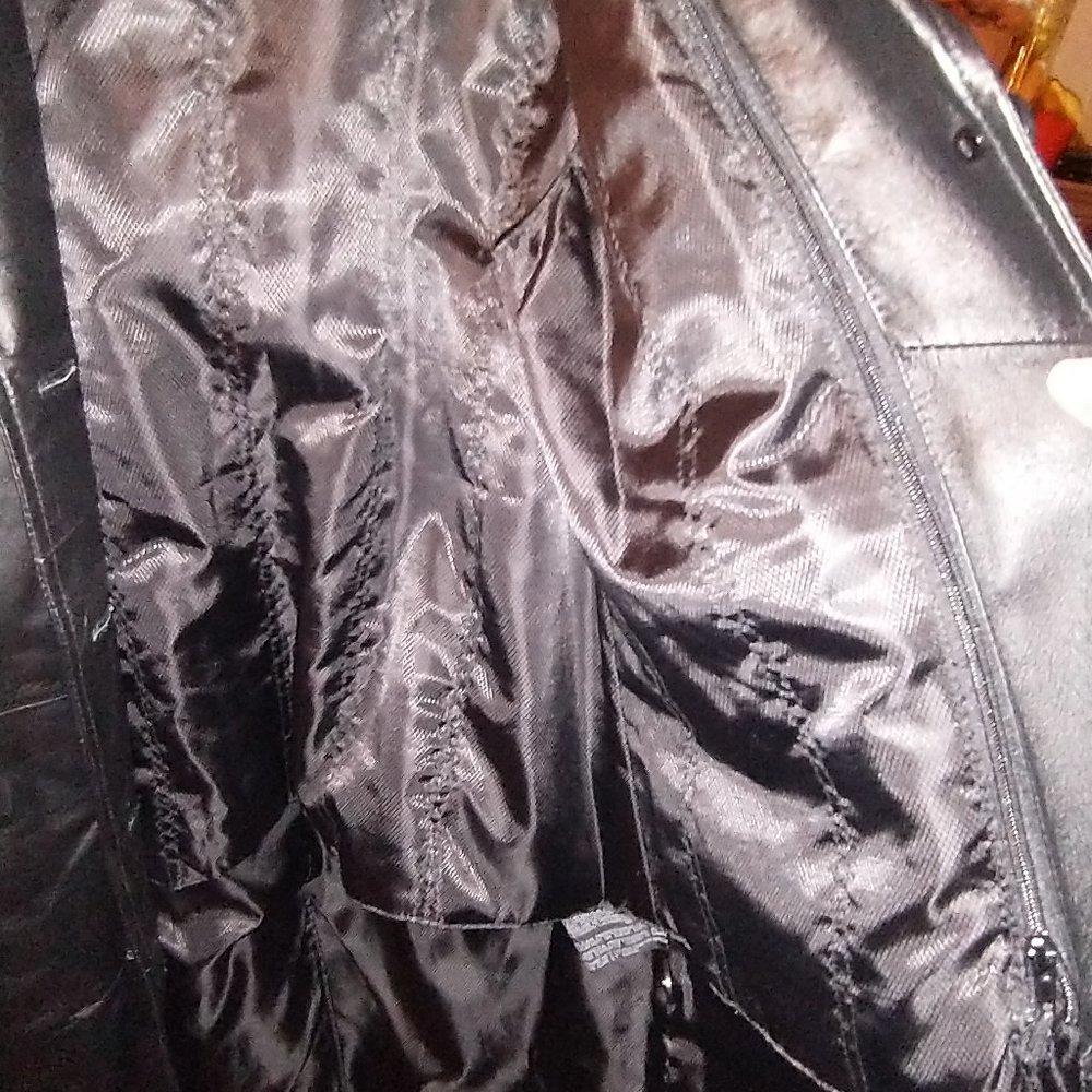 Phase Two Black Leather Jacket..... Euc - image 3